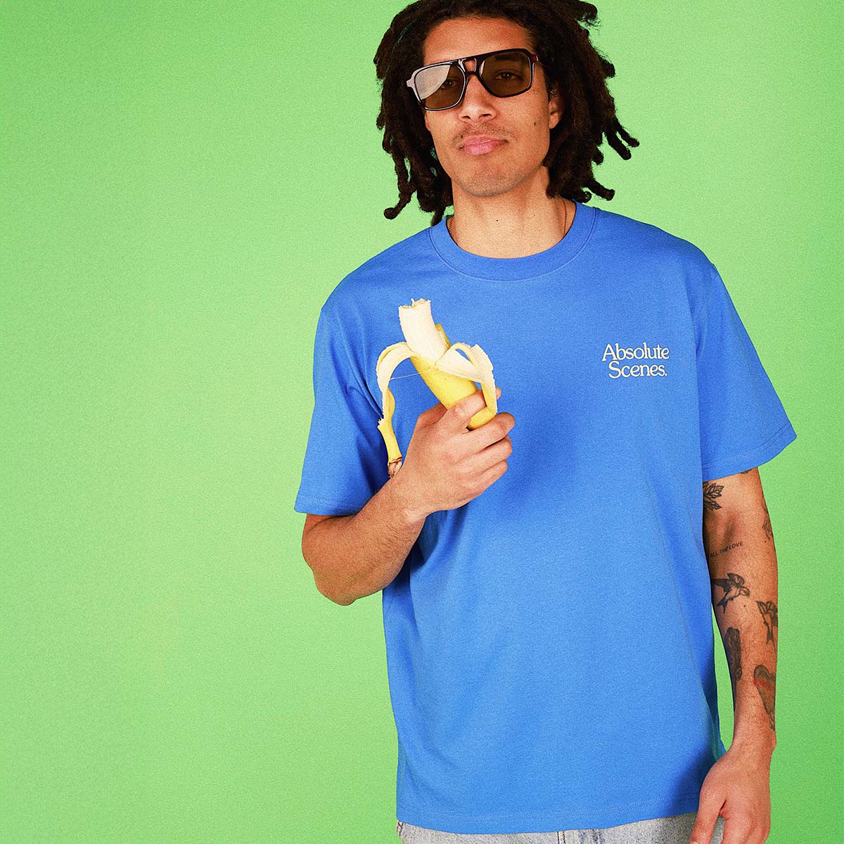 Absolute Scenes Slang Tee In Blue