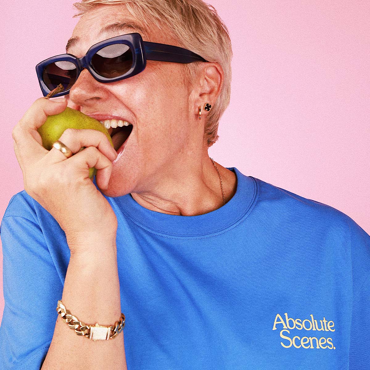 Absolute Scenes Slang Tee In Blue