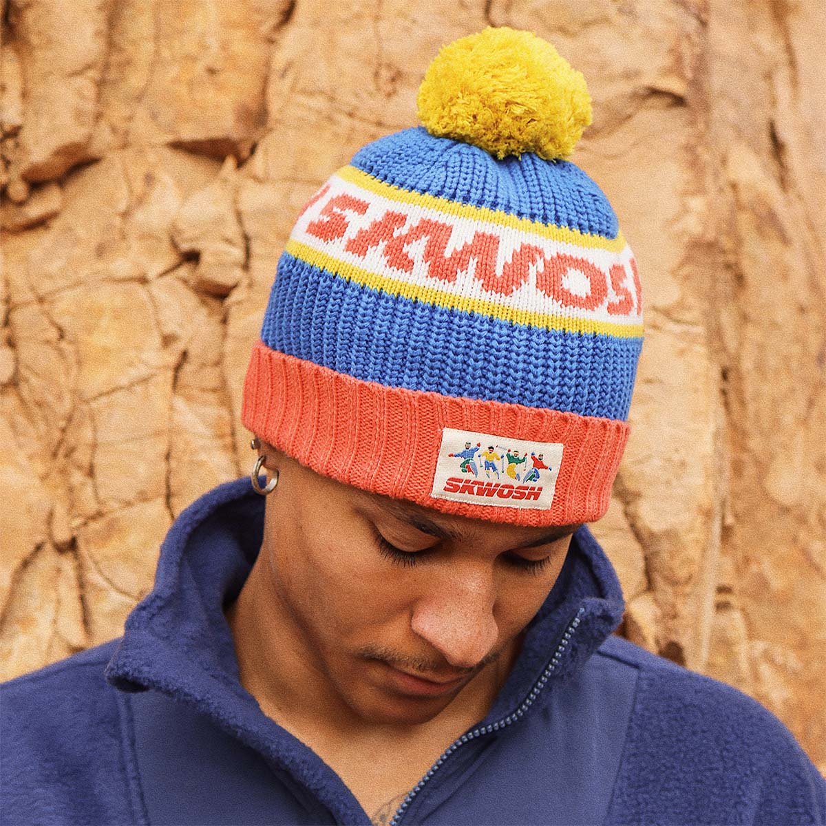 Nautical Pom Pom Beanie