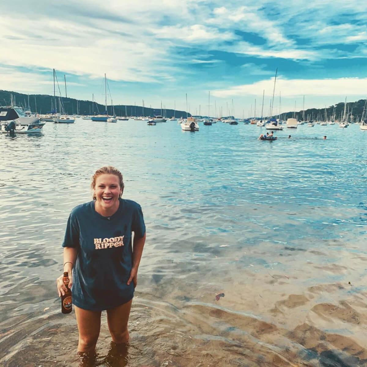 Bloody Ripper Slang Tee In Navy