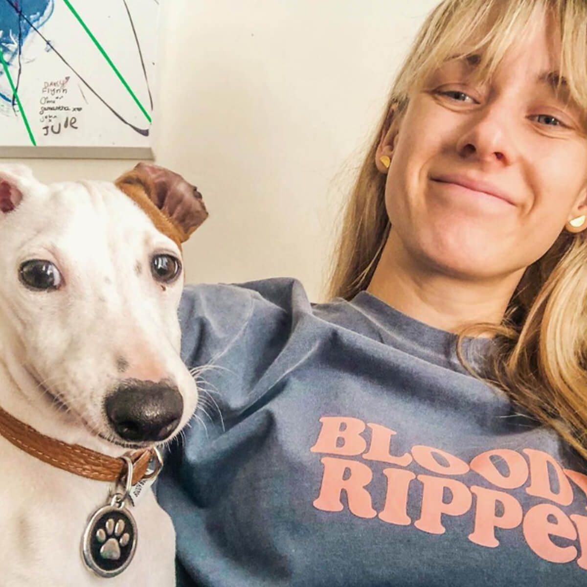 Bloody Ripper Slang Tee In Navy