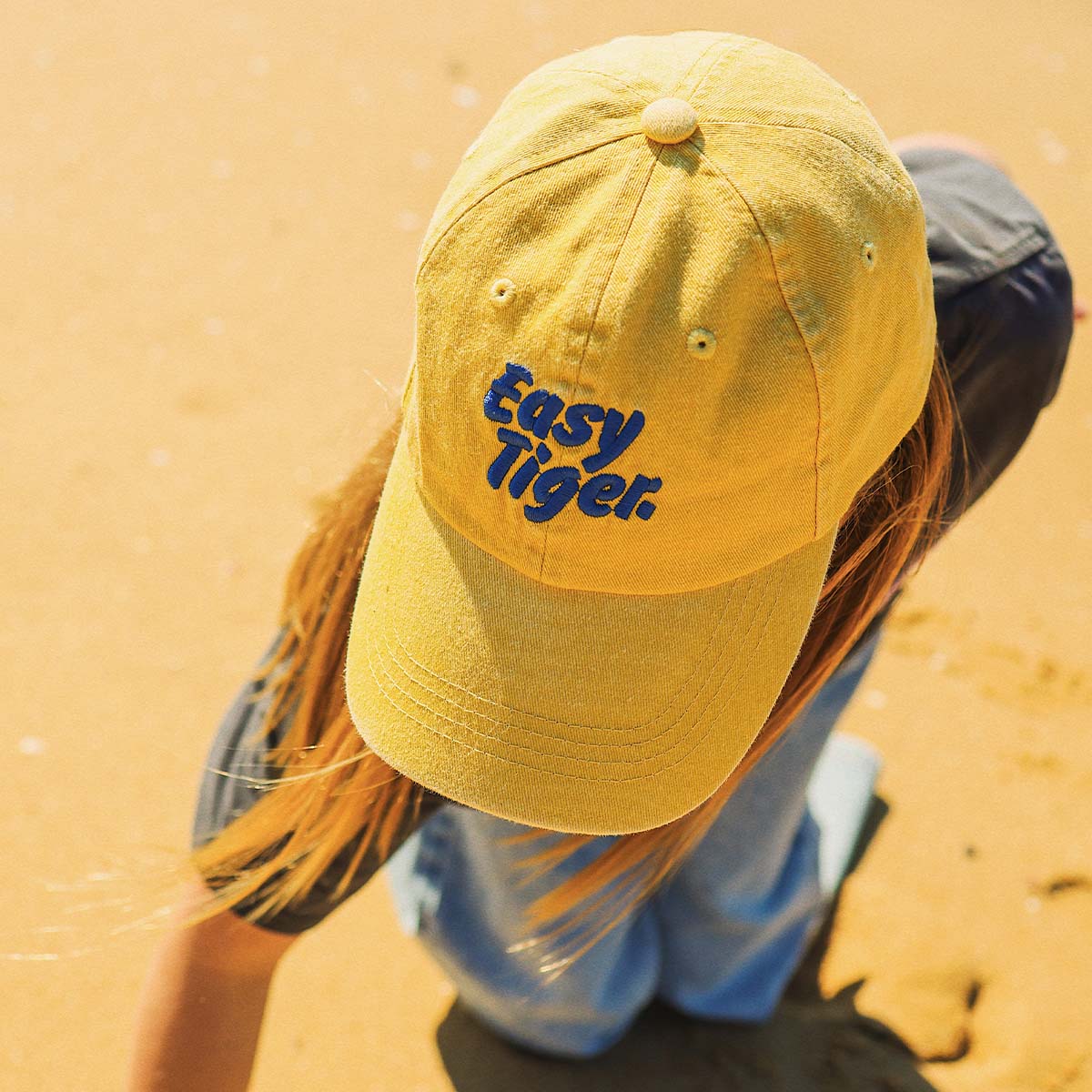 Easy Tiger Kids Cotton Cap in Mustard