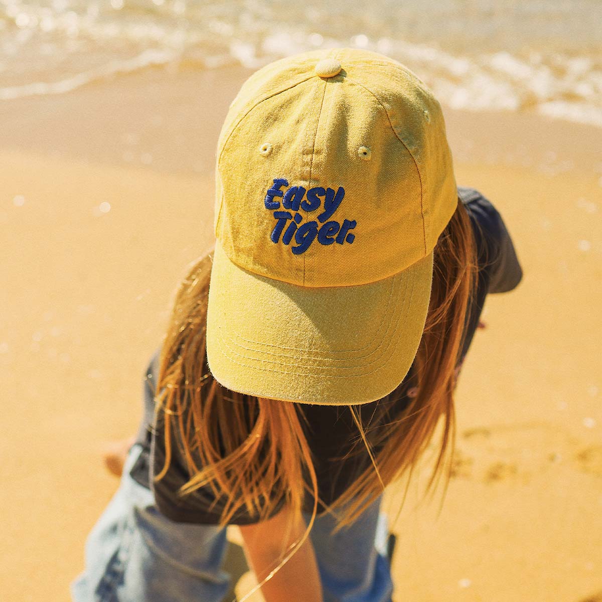 Easy Tiger Kids Cotton Cap in Mustard