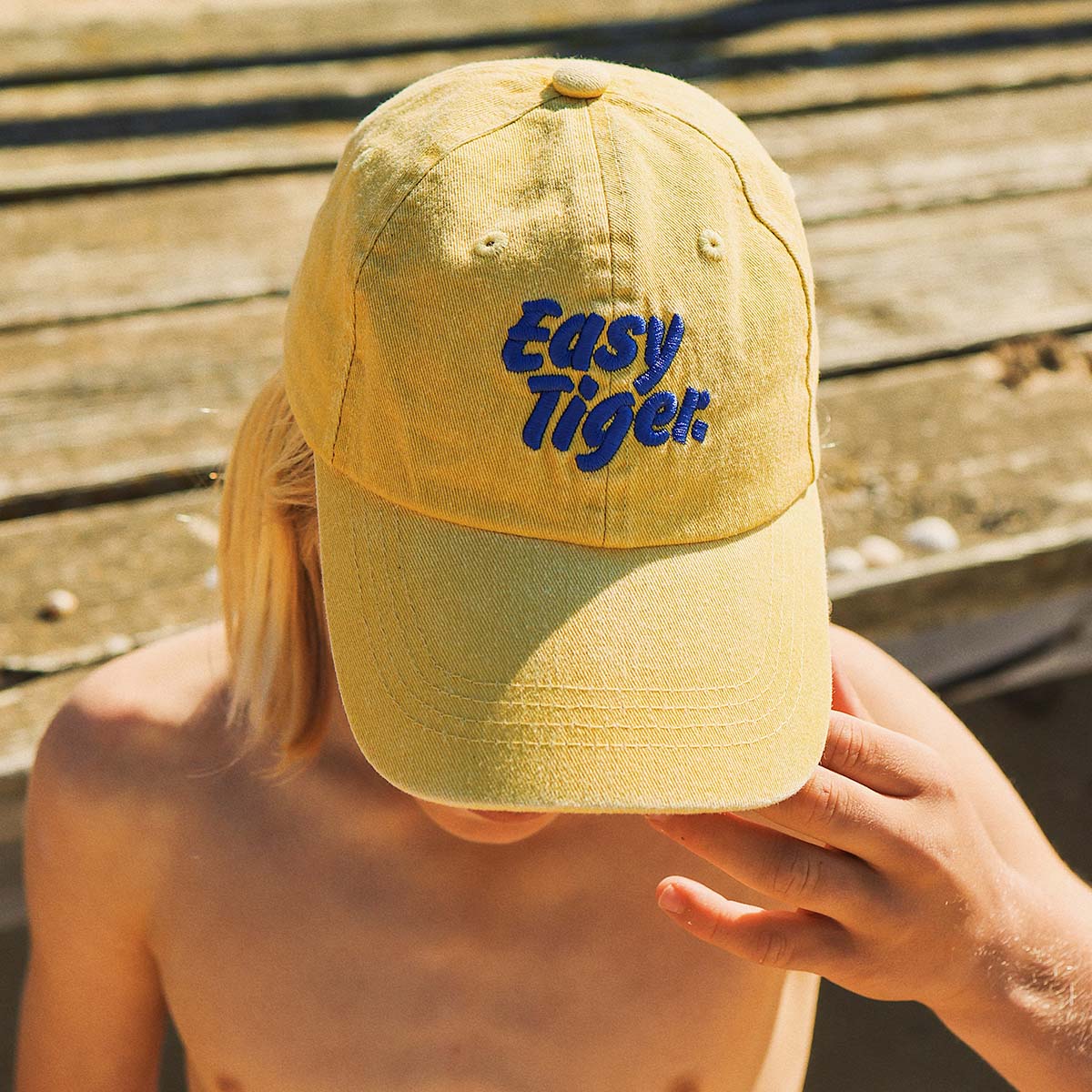 Easy Tiger Kids Cotton Cap in Mustard