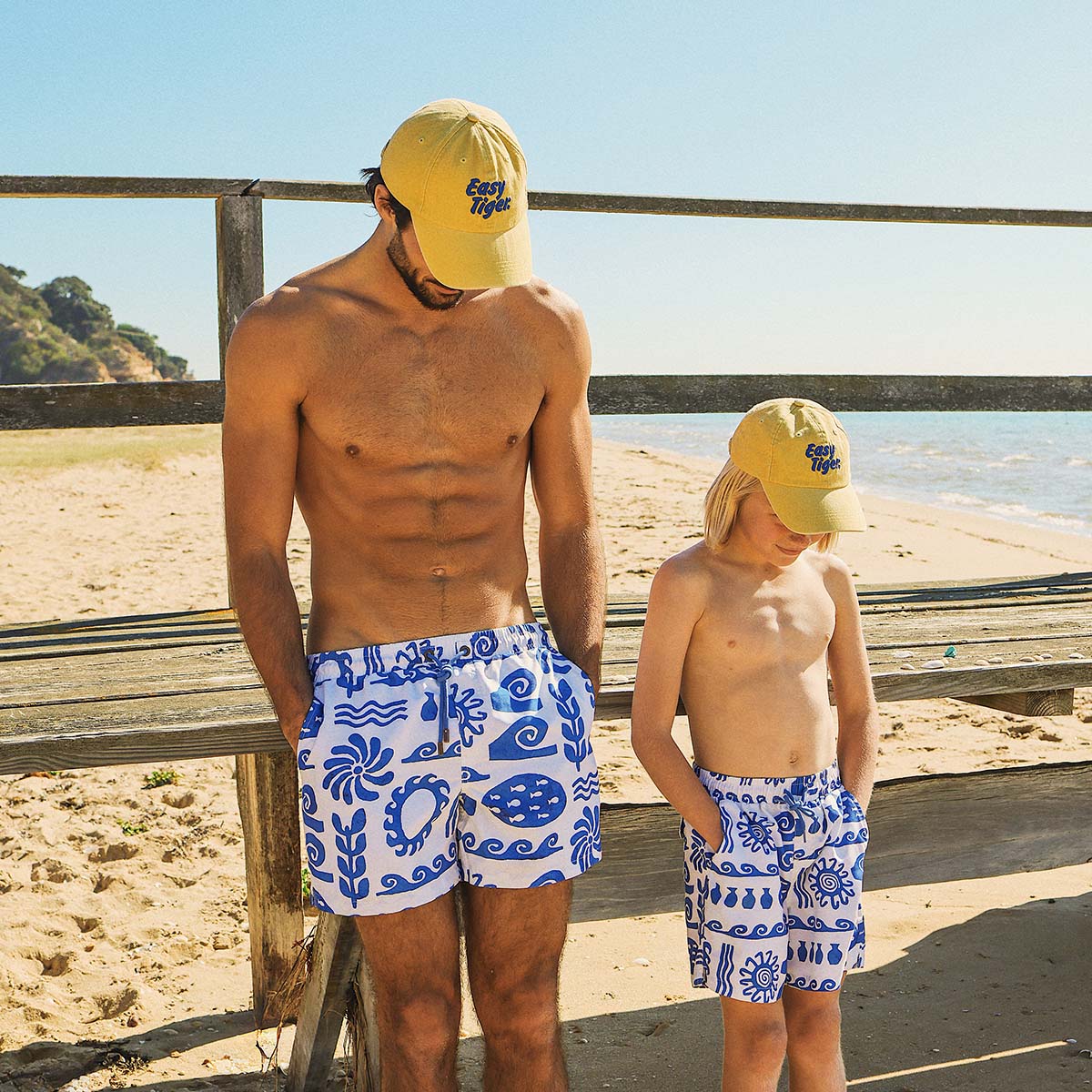 Greek Yoghurt Boys Swim Shorts in White
