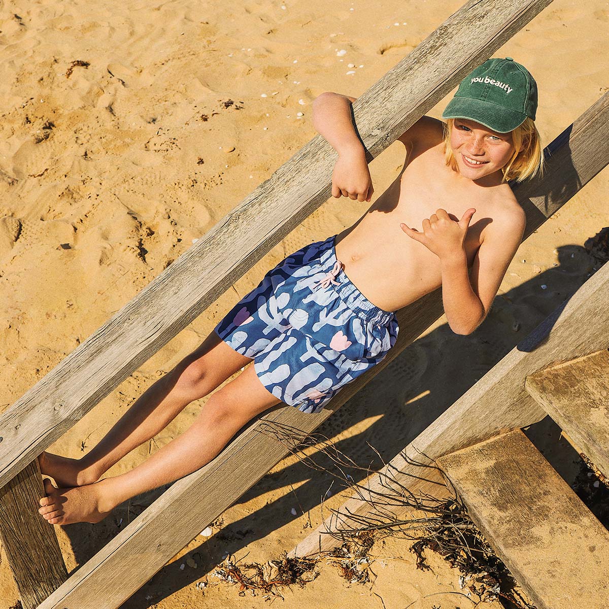 Prickly Business Boys Swim Shorts in Navy
