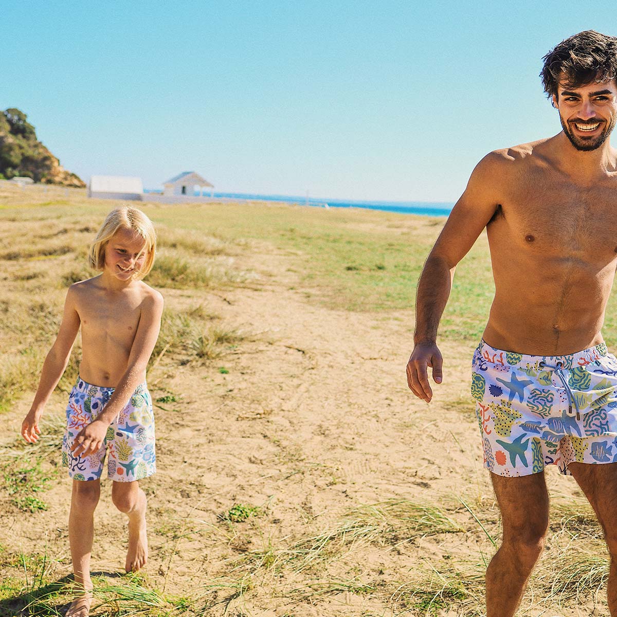 Reef Ruckus Boys Swim Shorts in White