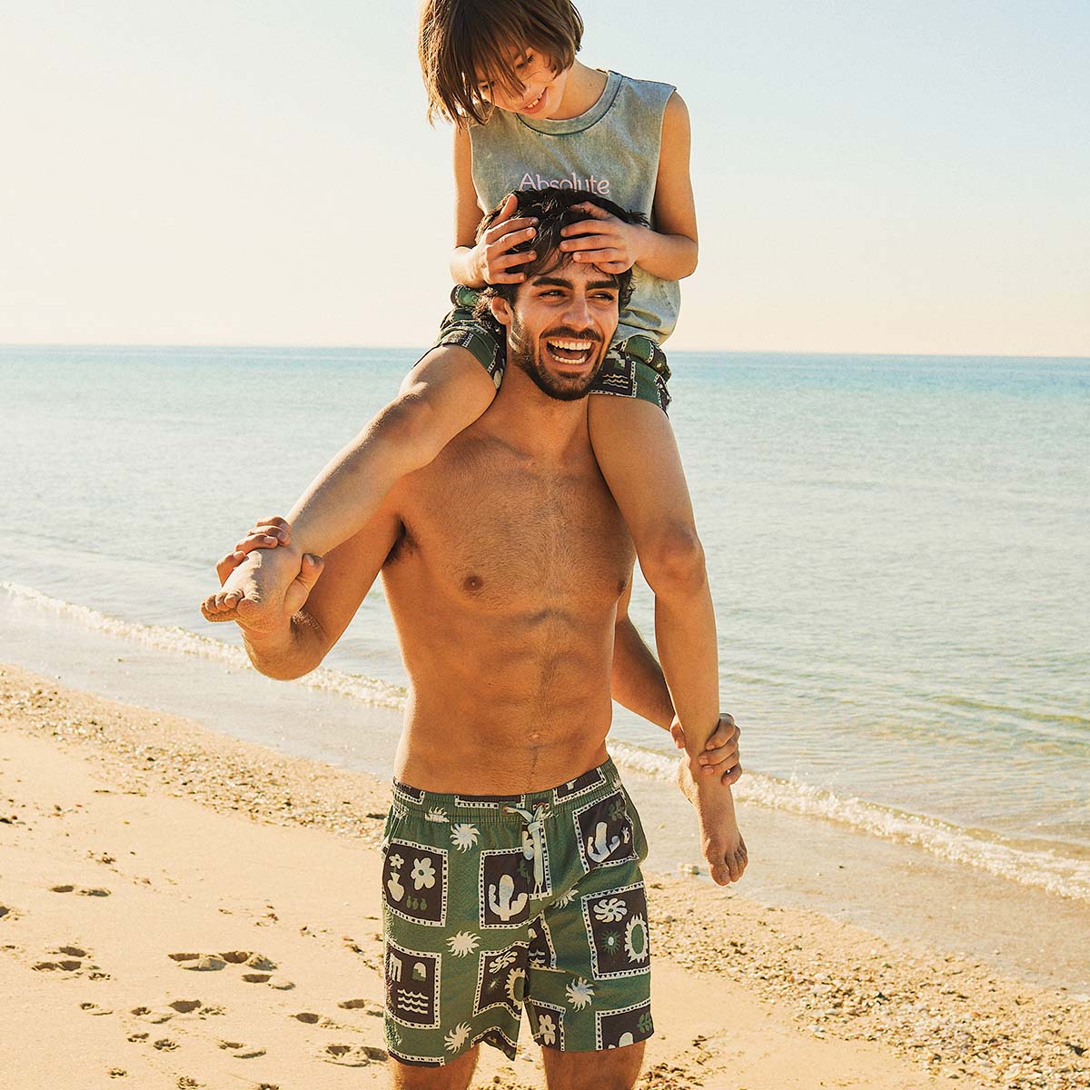 Joshua Tree Boys Seersucker Everyday Day Shorts in Green