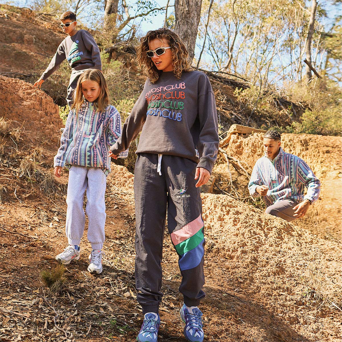 Kids Track Pant in Snow Marle