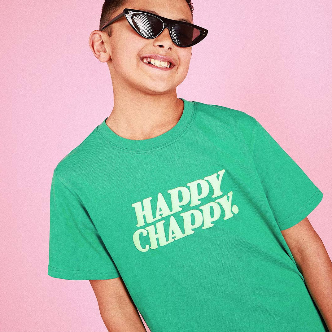 Happy Chappy Kids Slang Tee in Green