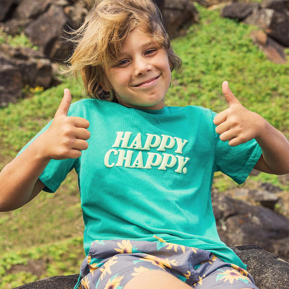 Happy Chappy Kids Slang Tee in Green