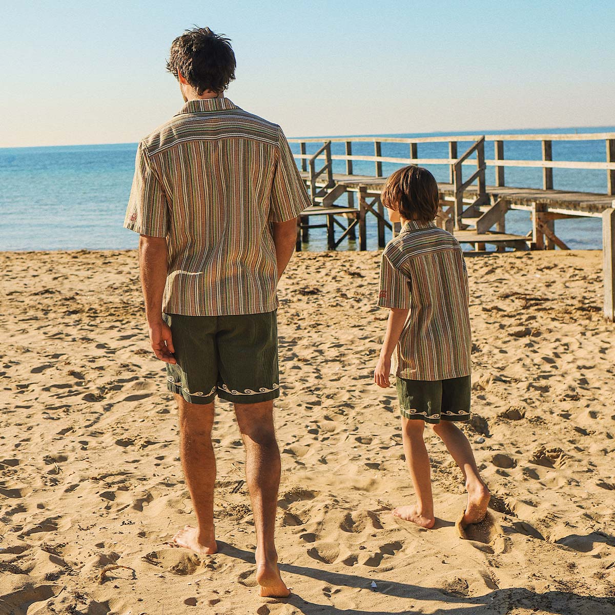 Grandpa's Couch Kids Holiday Shirt in Multi Stripe