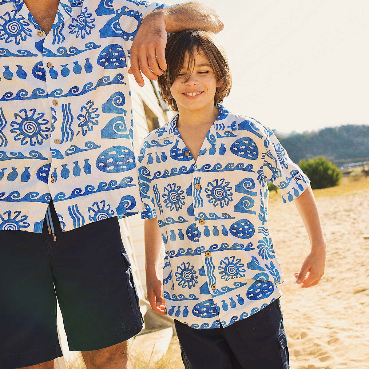 Greek Yoghurt Boys Holiday Shirt in White