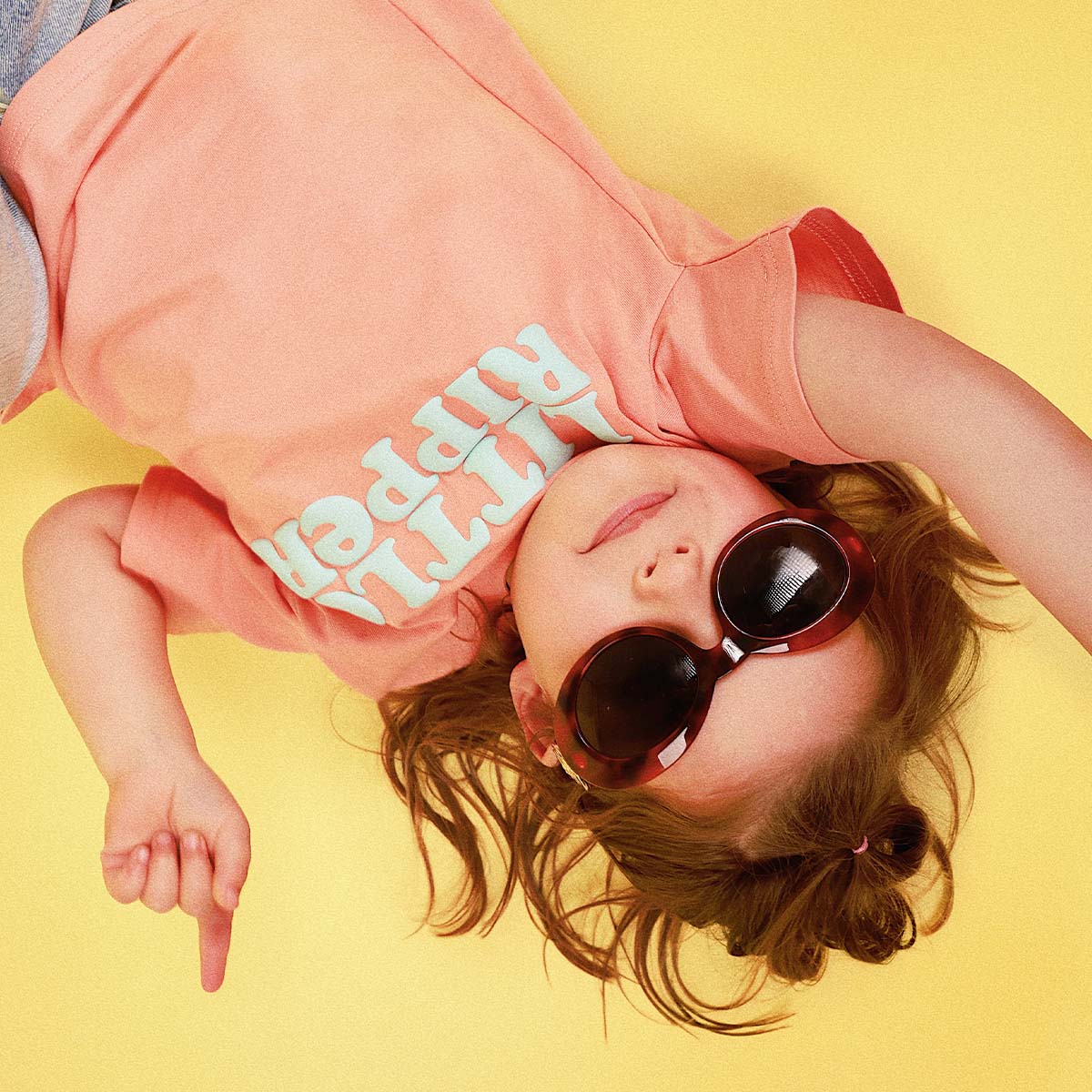 Little Ripper Kids Slang Tee in Coral