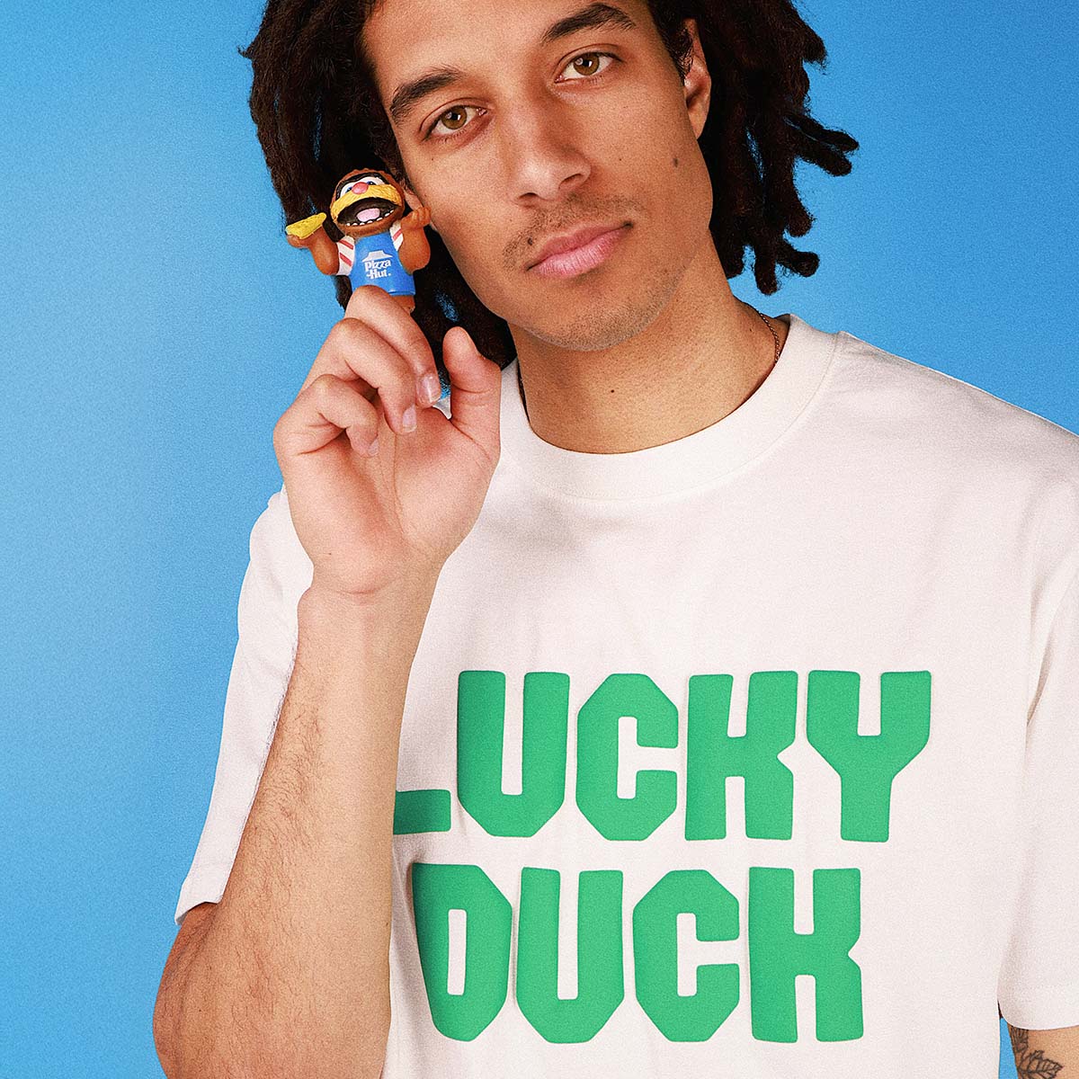 Lucky Duck Slang Tee in White