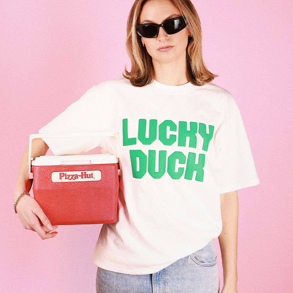 Lucky Duck Slang Tee in White