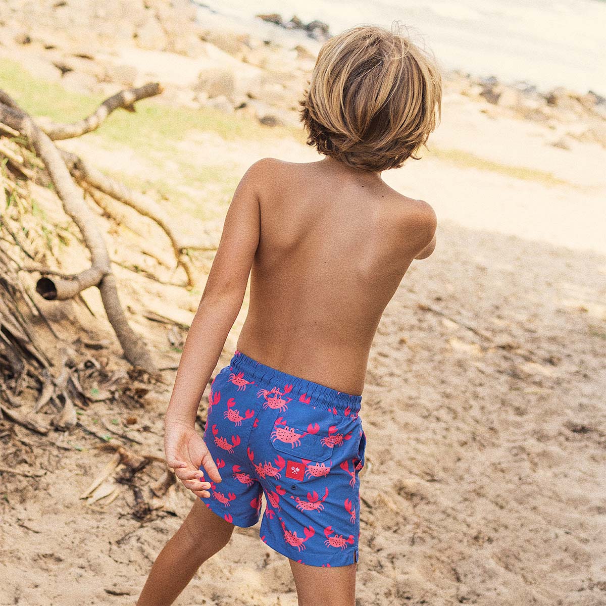 Mr. Pinchy Boys Swim Shorts in Royal Blue