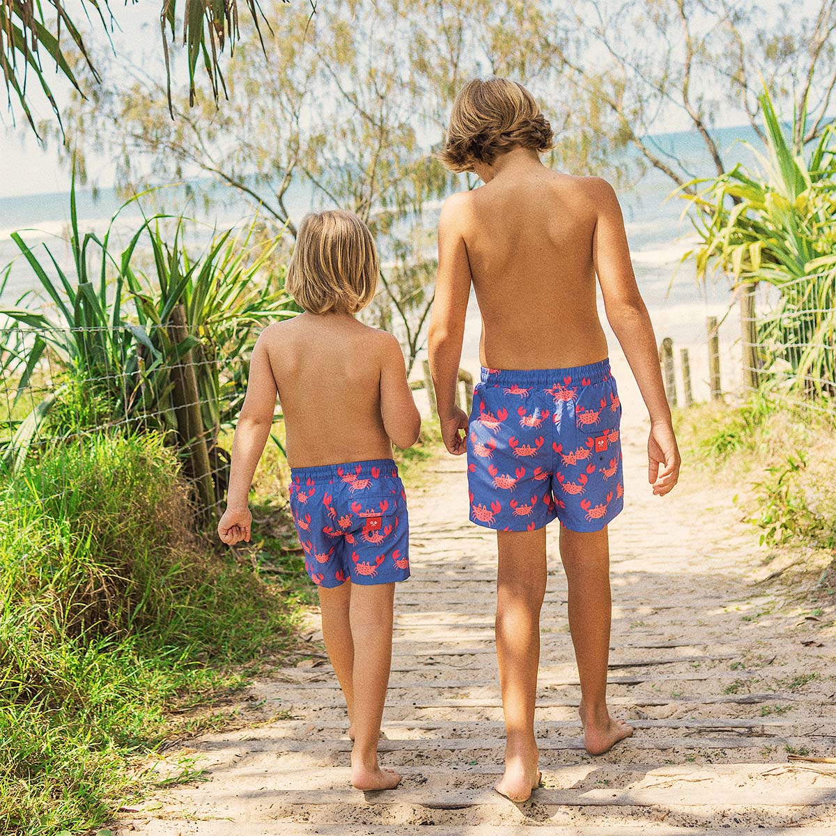 Mr. Pinchy Boys Swim Shorts in Royal Blue