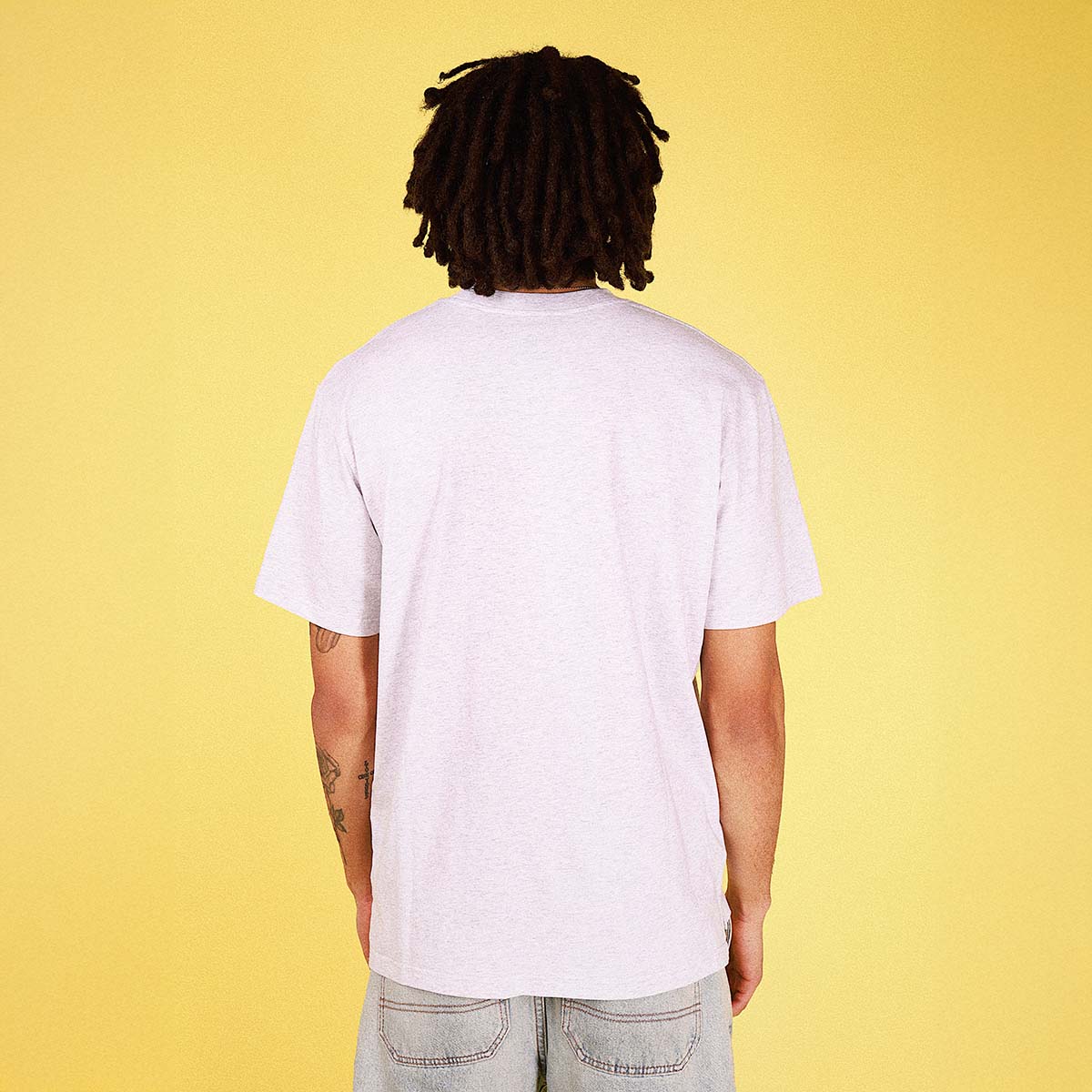 No Dramas Slang Tee in Snow Marl