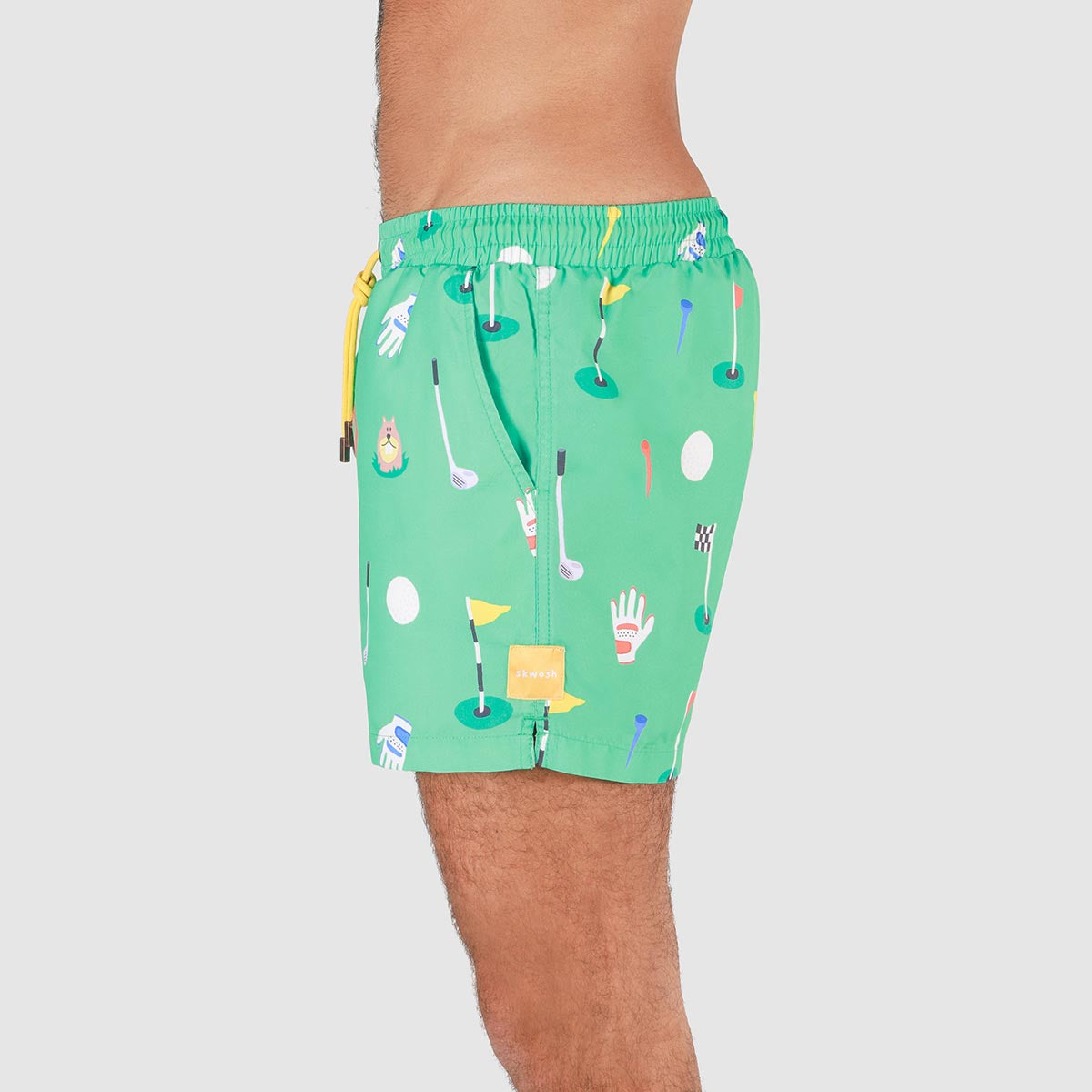 In The Hole Mens Swim Shorts in Green