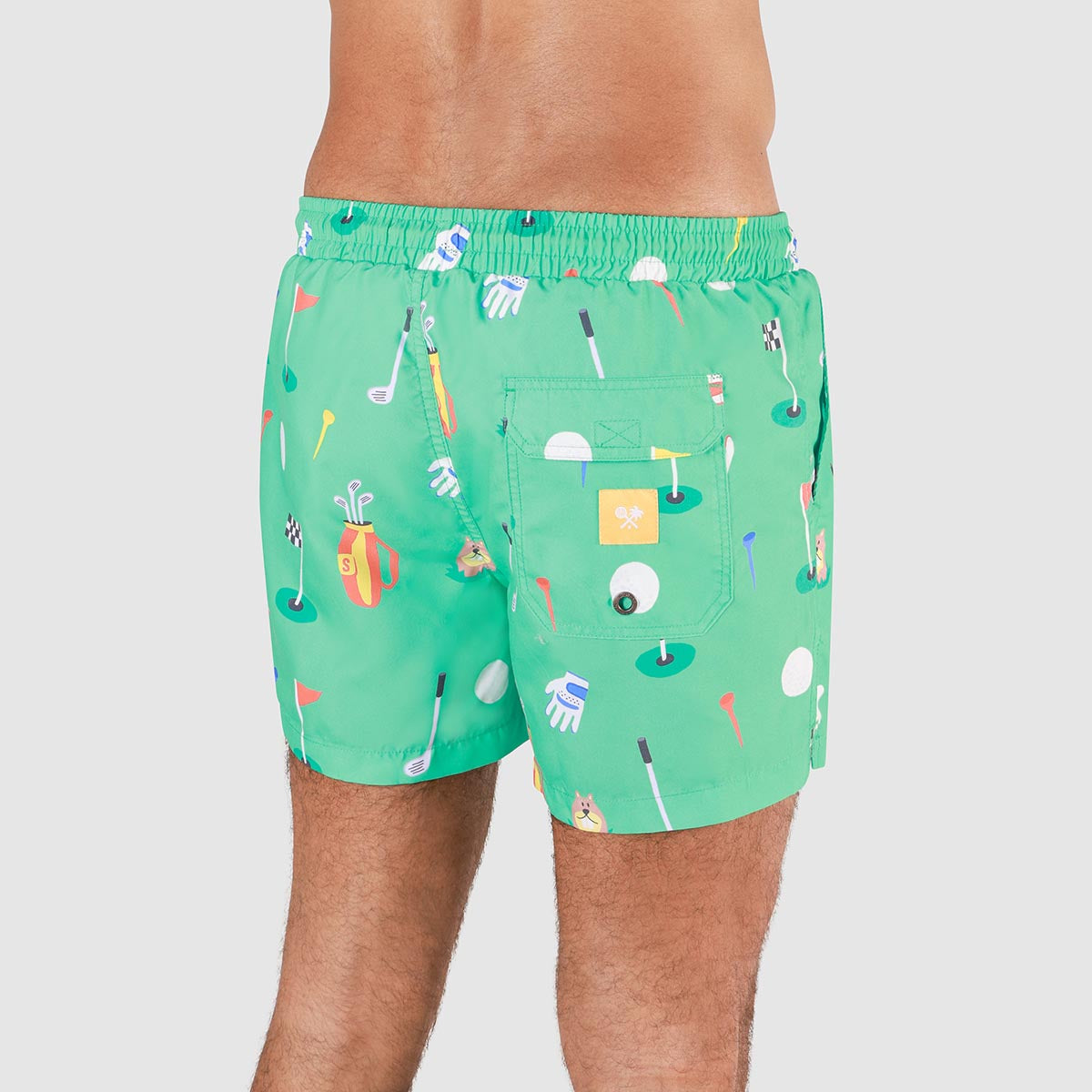 In The Hole Mens Swim Shorts in Green