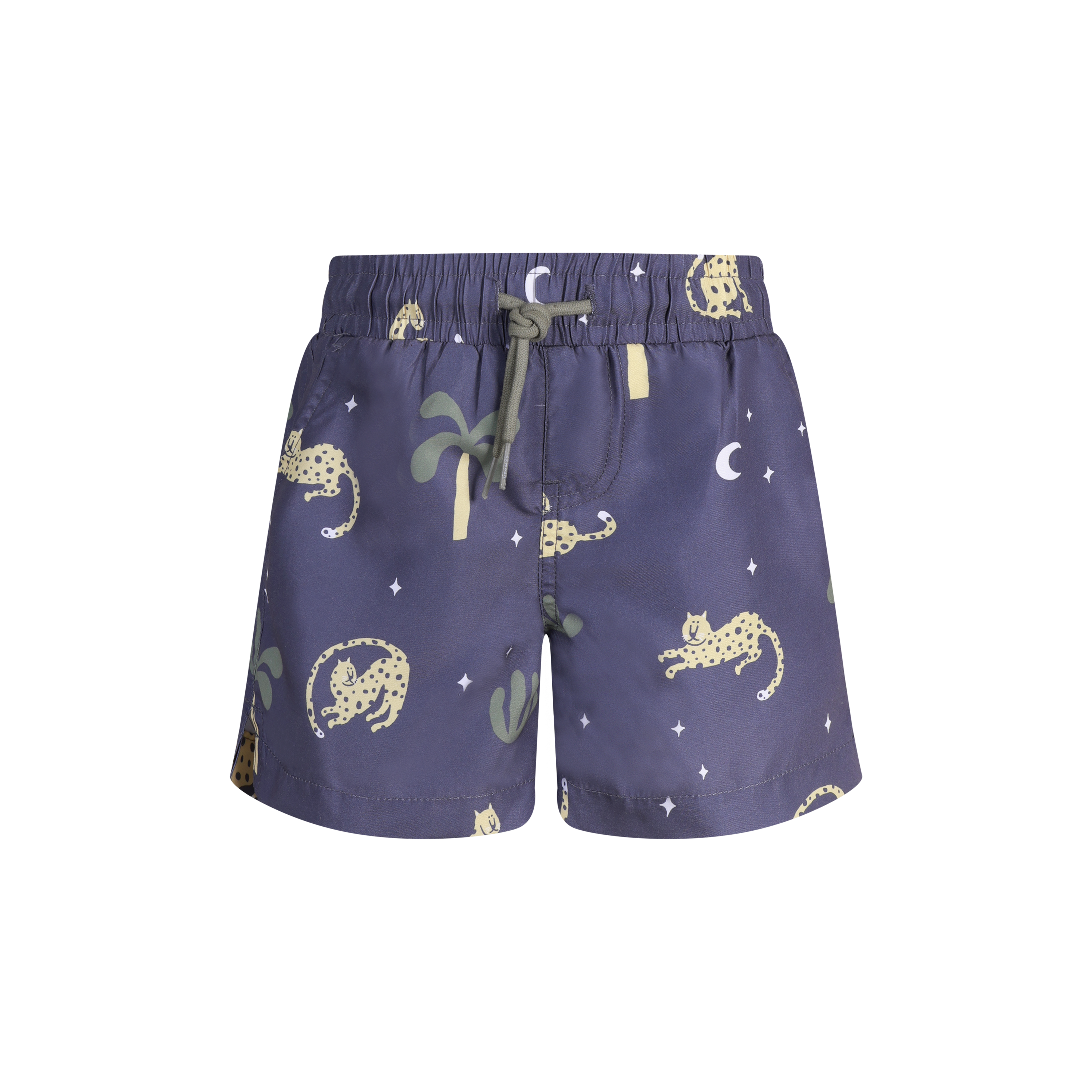 Leopard Nights Boys Swim Shorts in Charcoal