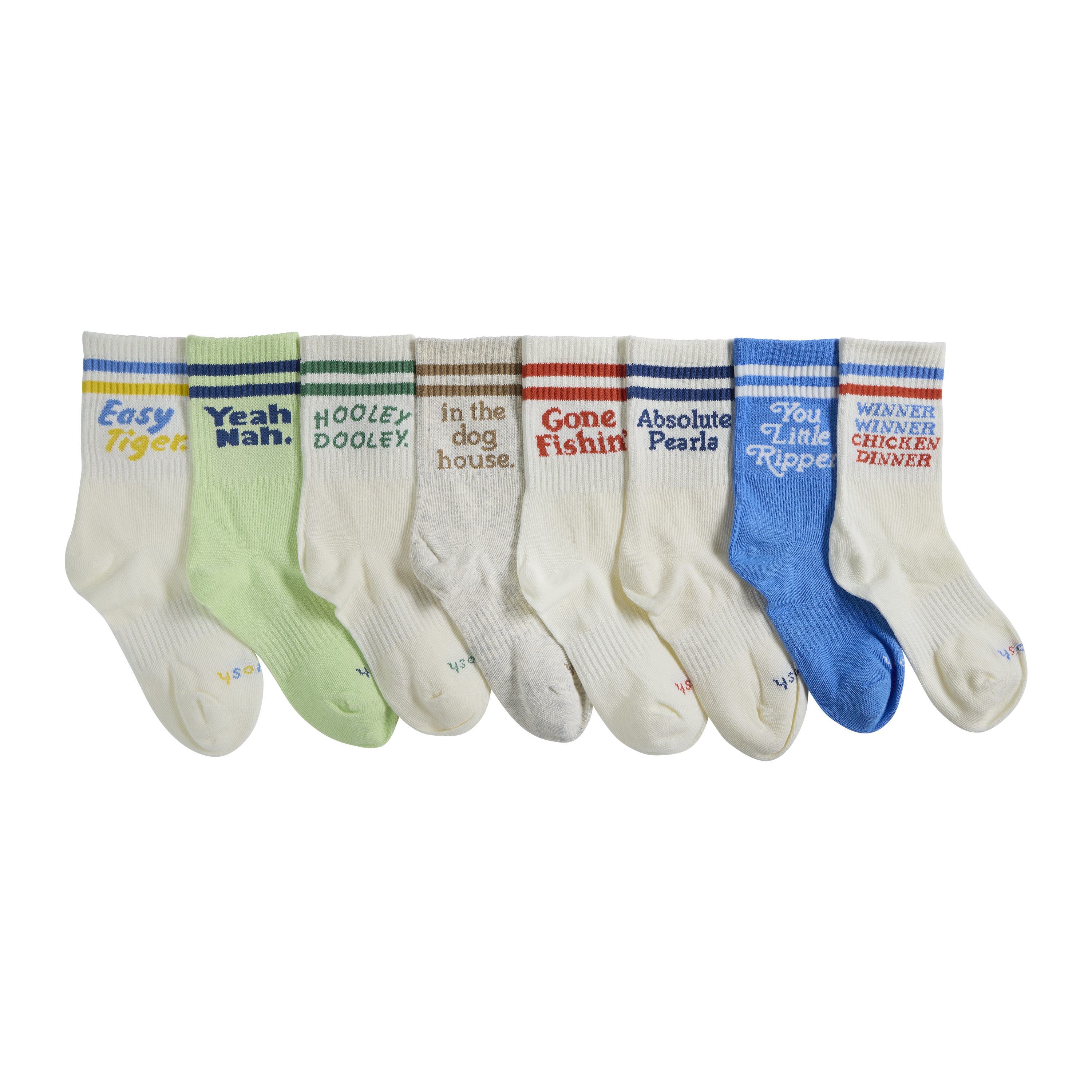 Chicken Dinner Kids Socks in Multi Stripe
