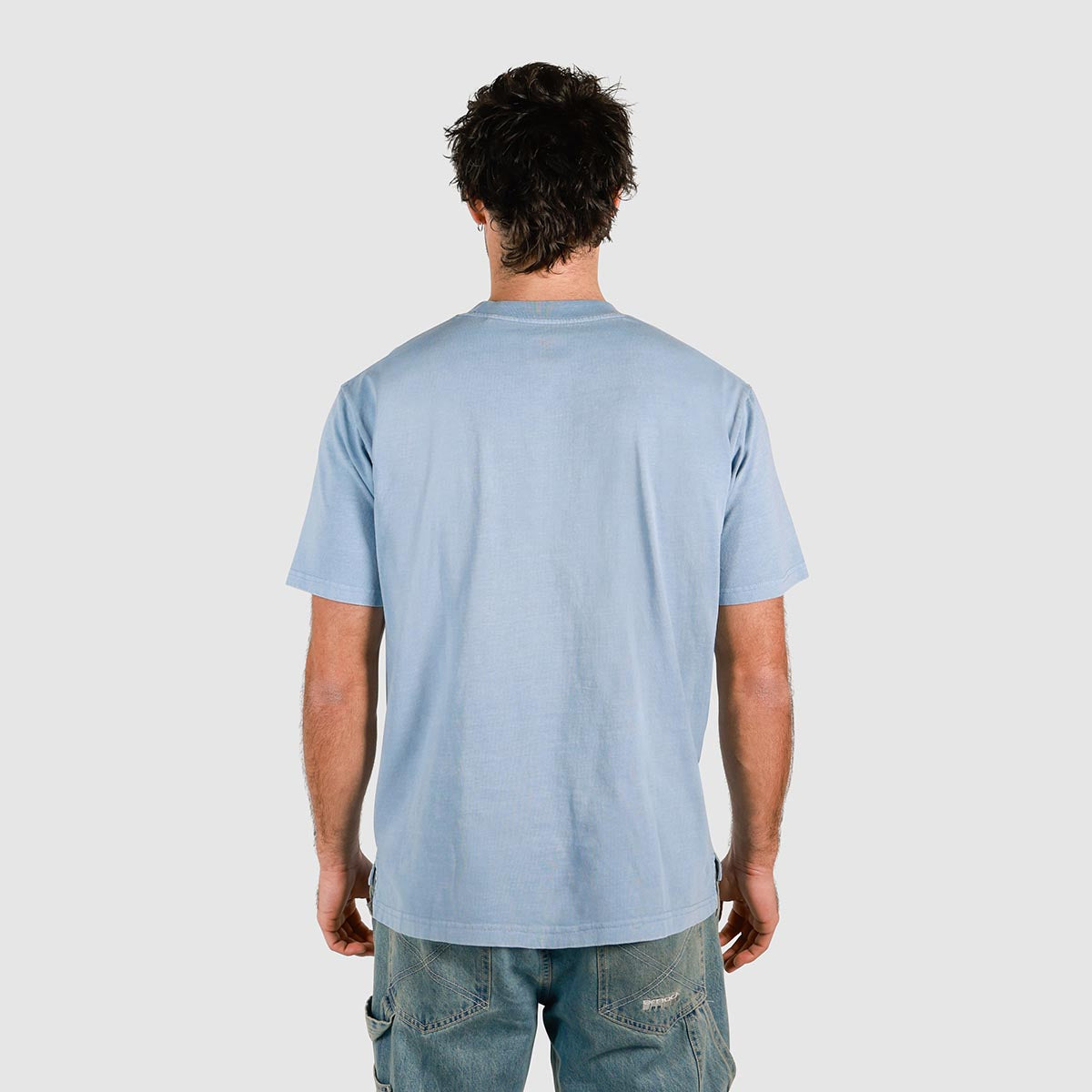 Chicken Dinner Slang Tee in Light Blue