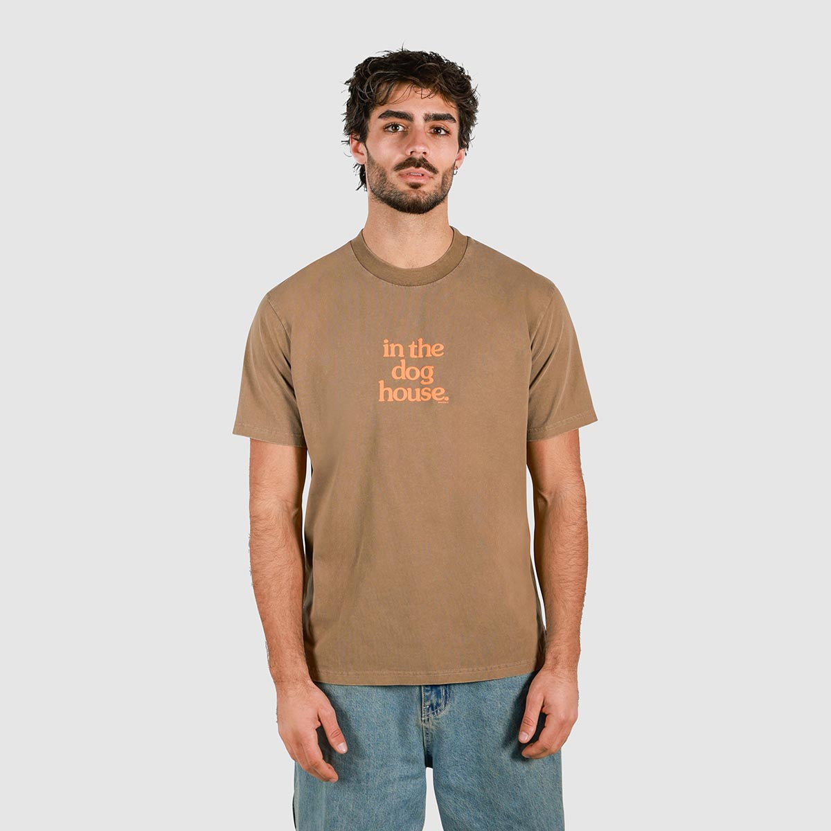 Dog House Slang Tee in Brown