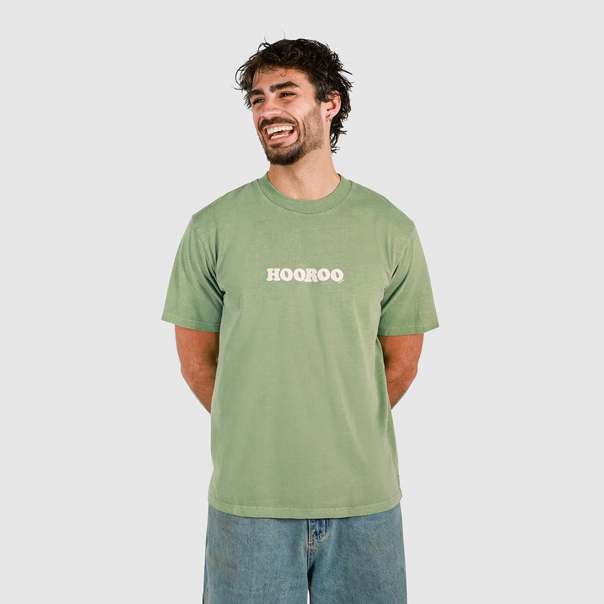 Hooroo Slang Tee in Khaki
