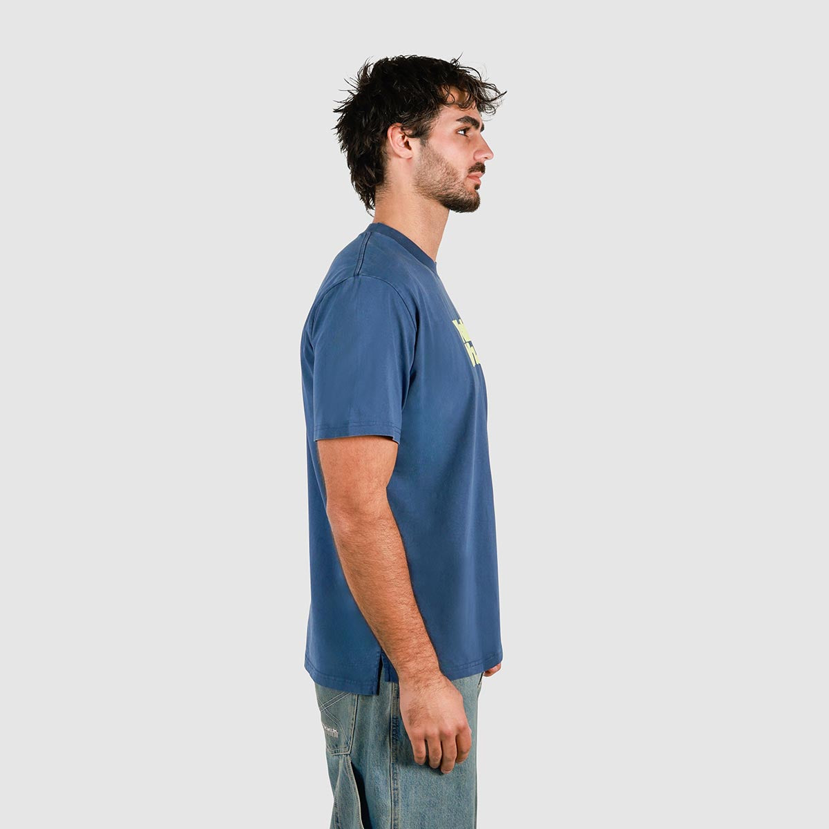 Yeah Nah Slang Tee in Navy