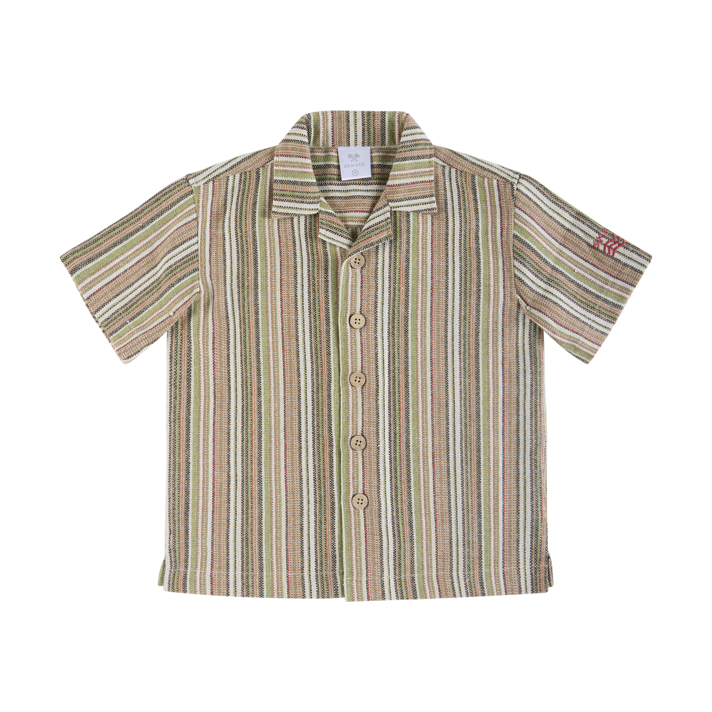Grandpa's Couch Kids Holiday Shirt in Multi Stripe