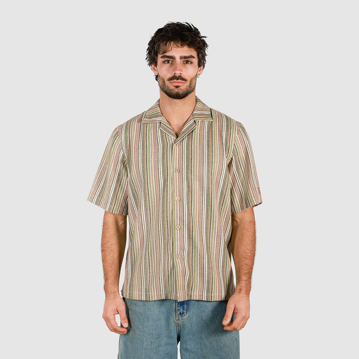 Grandpa's Couch Holiday Shirt in Multi Stripe