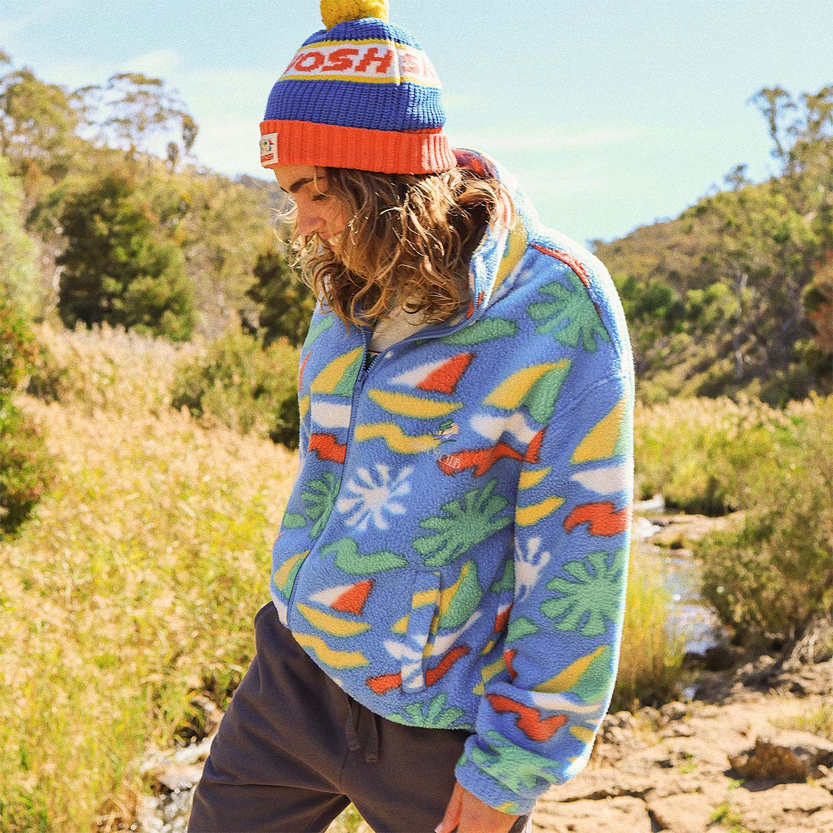 Nautical Pom Pom Beanie