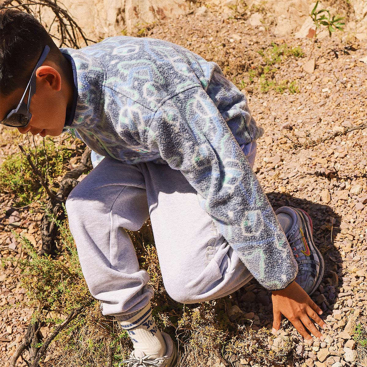 Kids Track Pant in Snow Marle