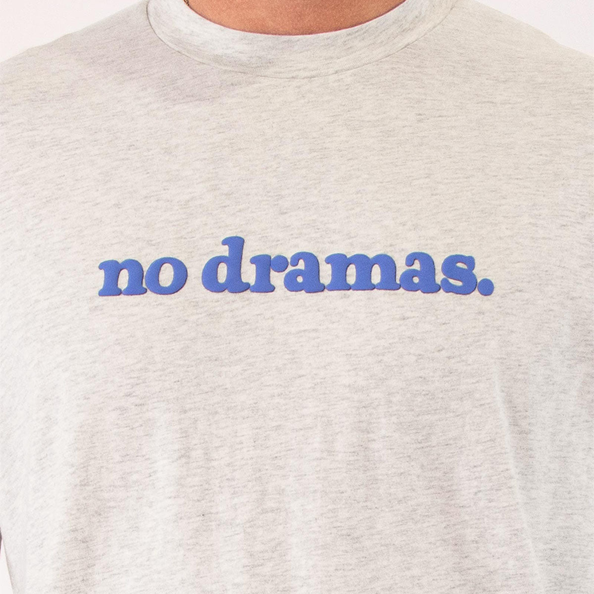 No Dramas Slang Tee in Snow Marl