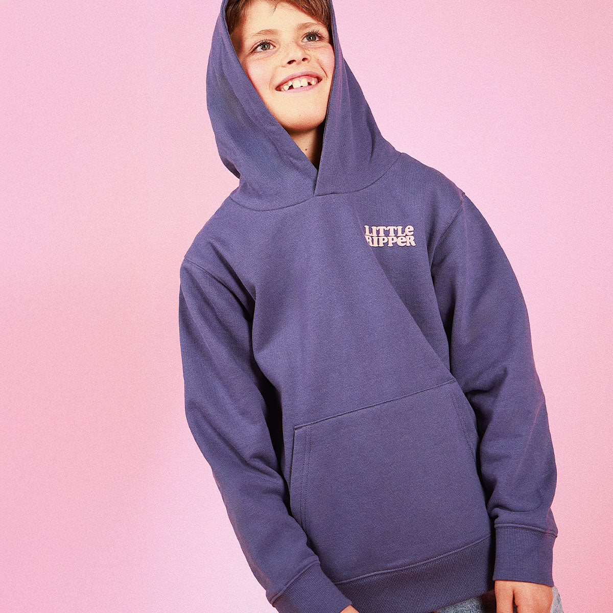 Little Ripper Kids Slang Hoodie in Navy