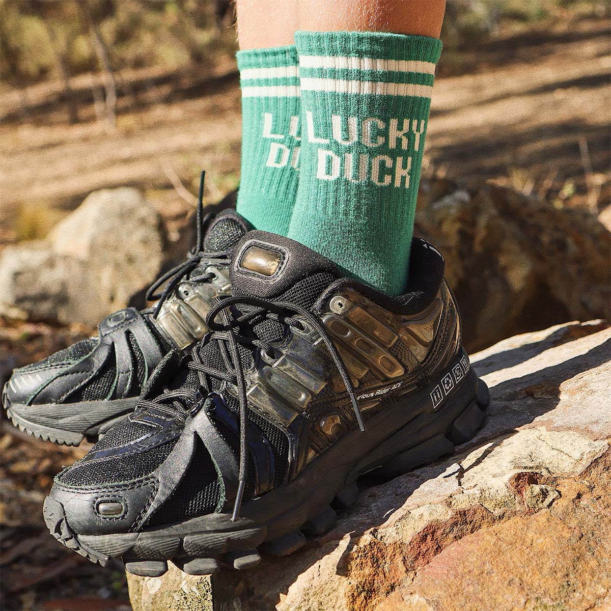 Kids Lucky Duck Socks in Green