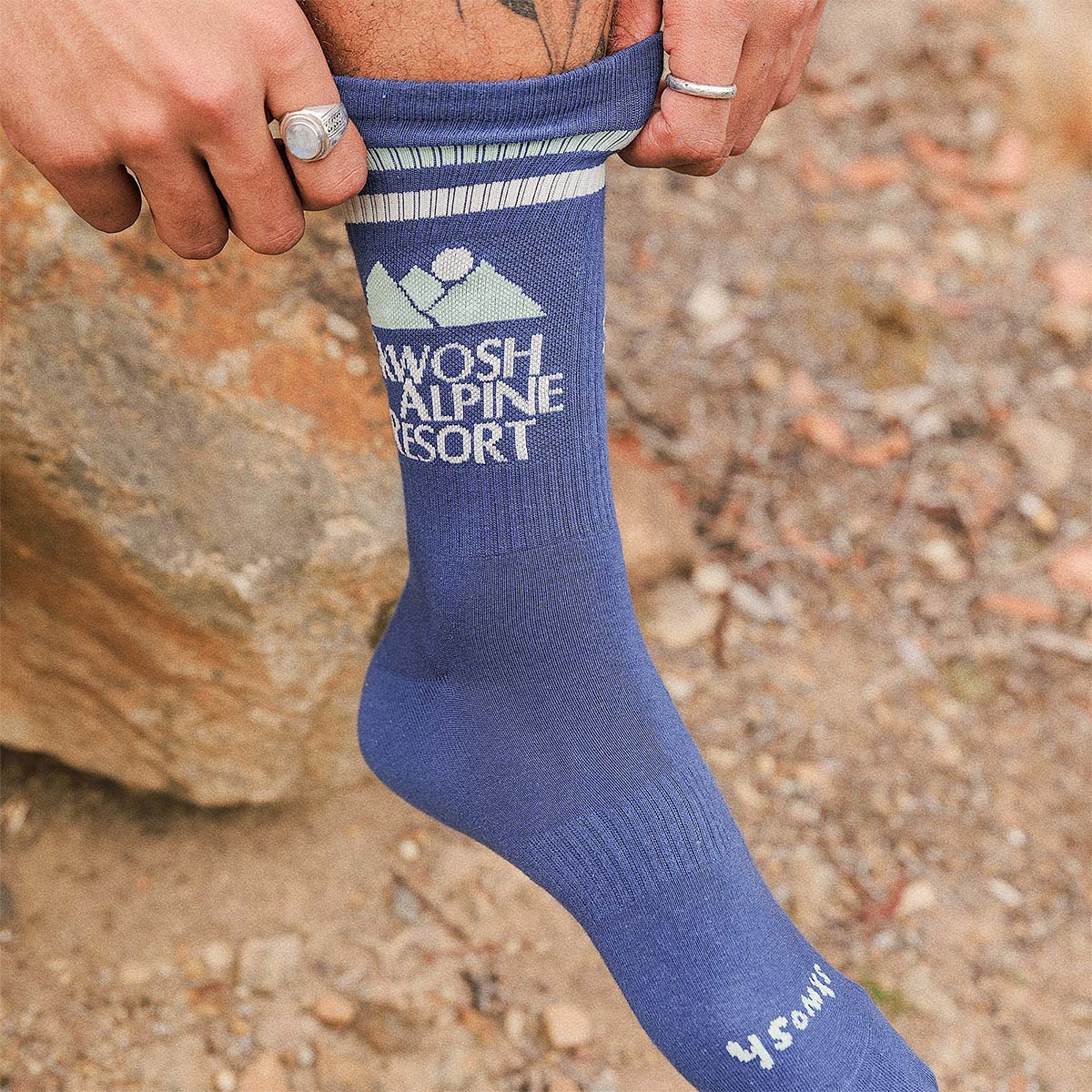 Skwosh Alpine Resort Socks in Indigo