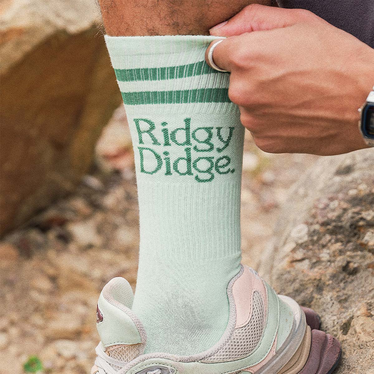 Ridgy Didge Socks in Light Green