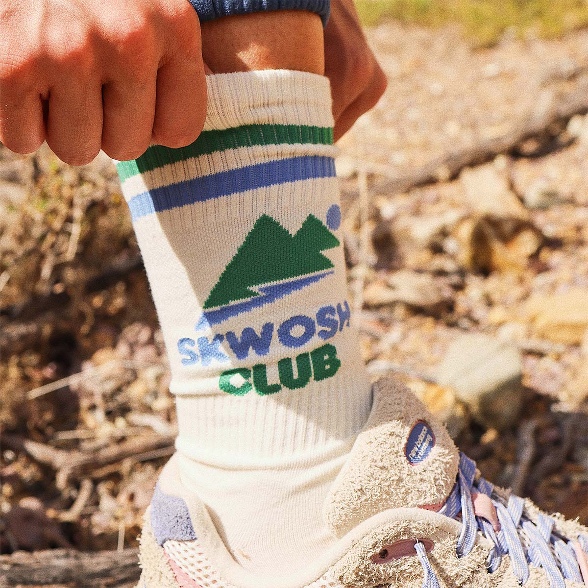 Skwosh Alpine Resort Socks in White