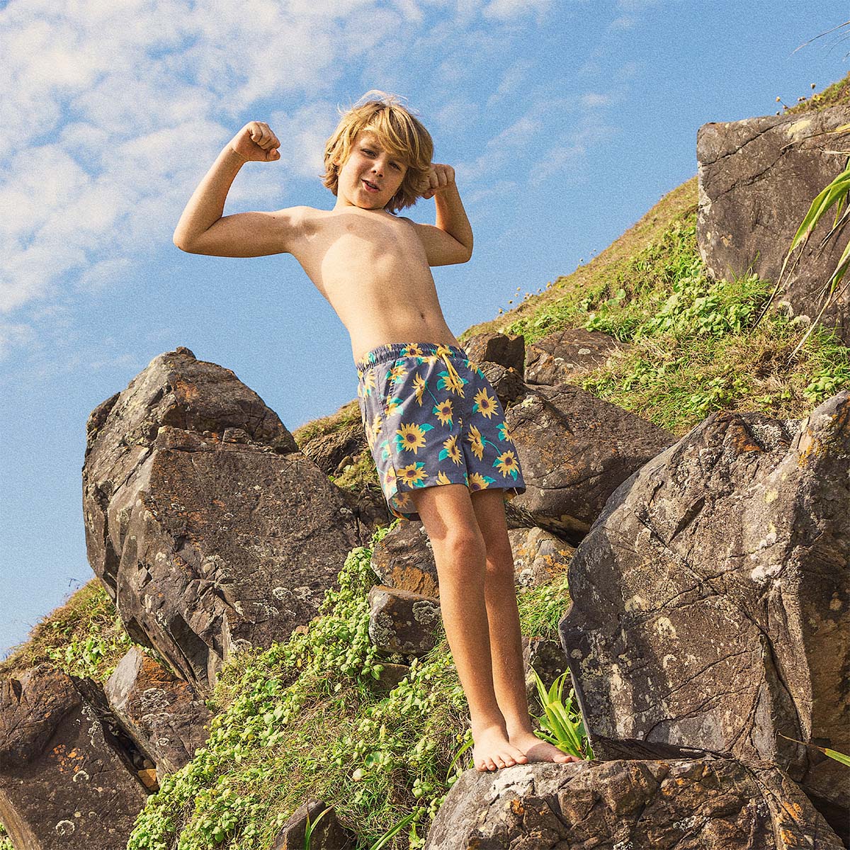 Sunny Boy Boys Swim Shorts in Charcoal