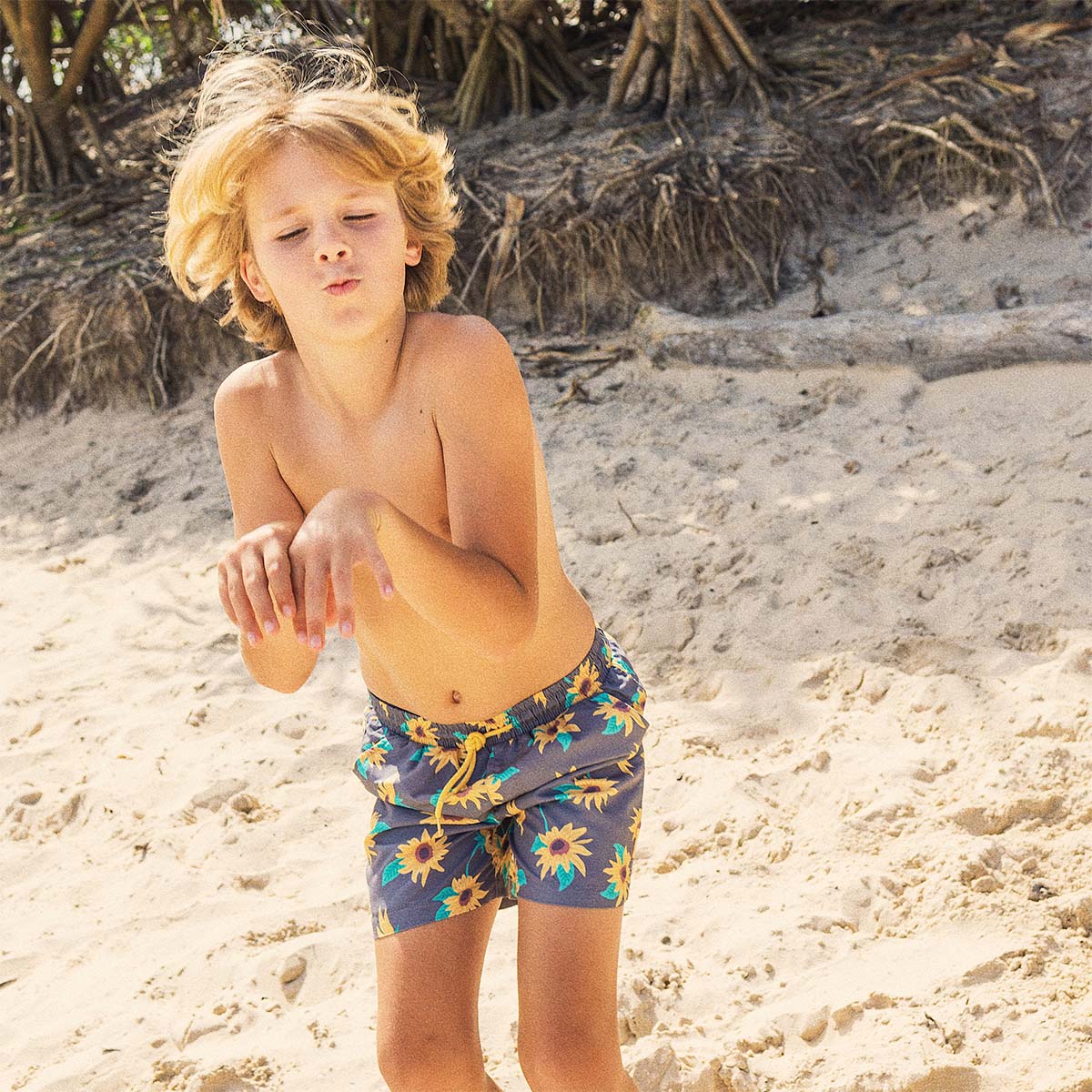 Sunny Boy Boys Swim Shorts in Charcoal