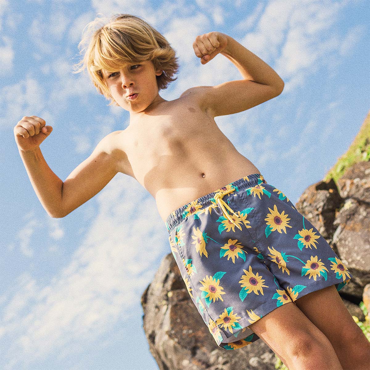 Sunny Boy Boys Swim Shorts in Charcoal