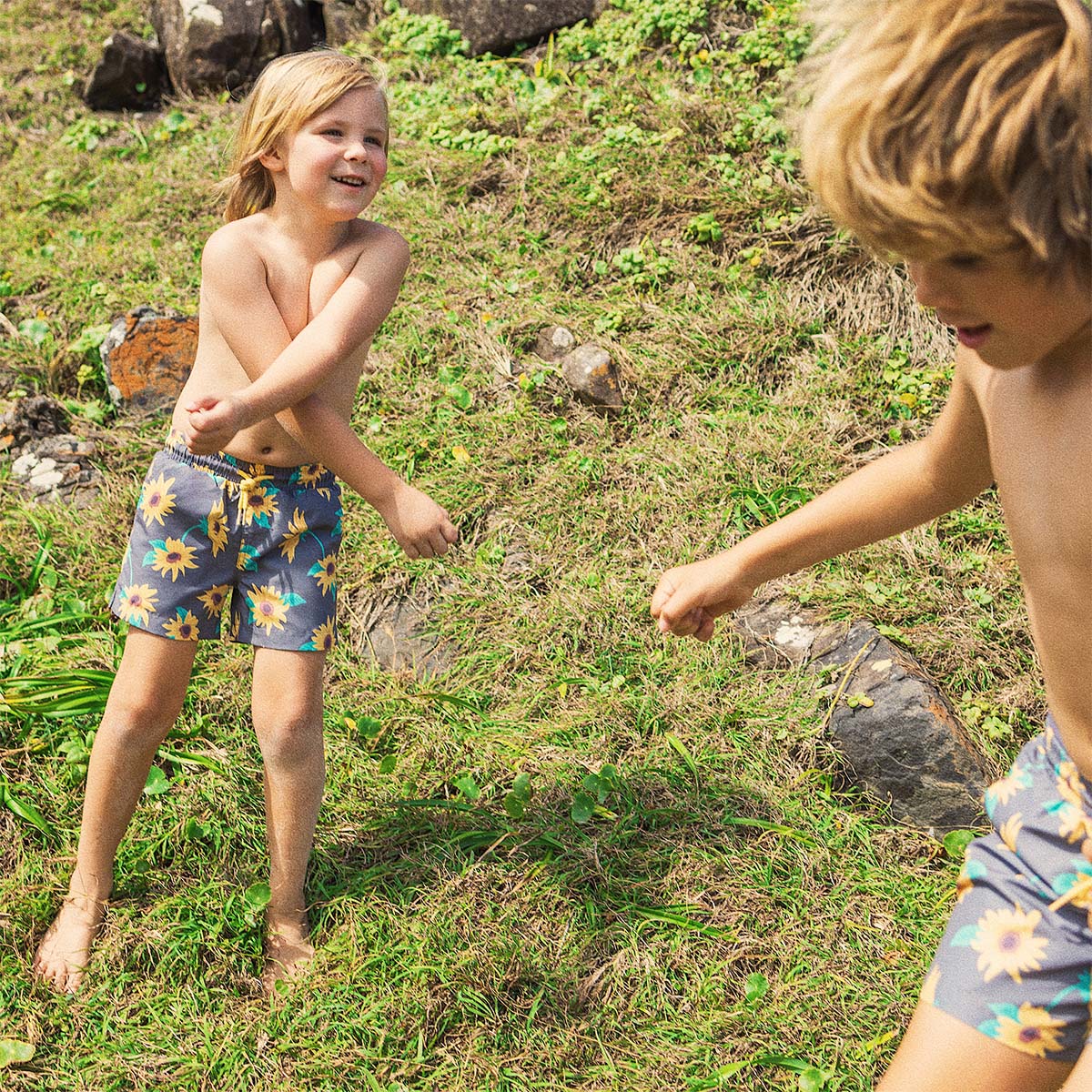 Sunny Boy Boys Swim Shorts in Charcoal