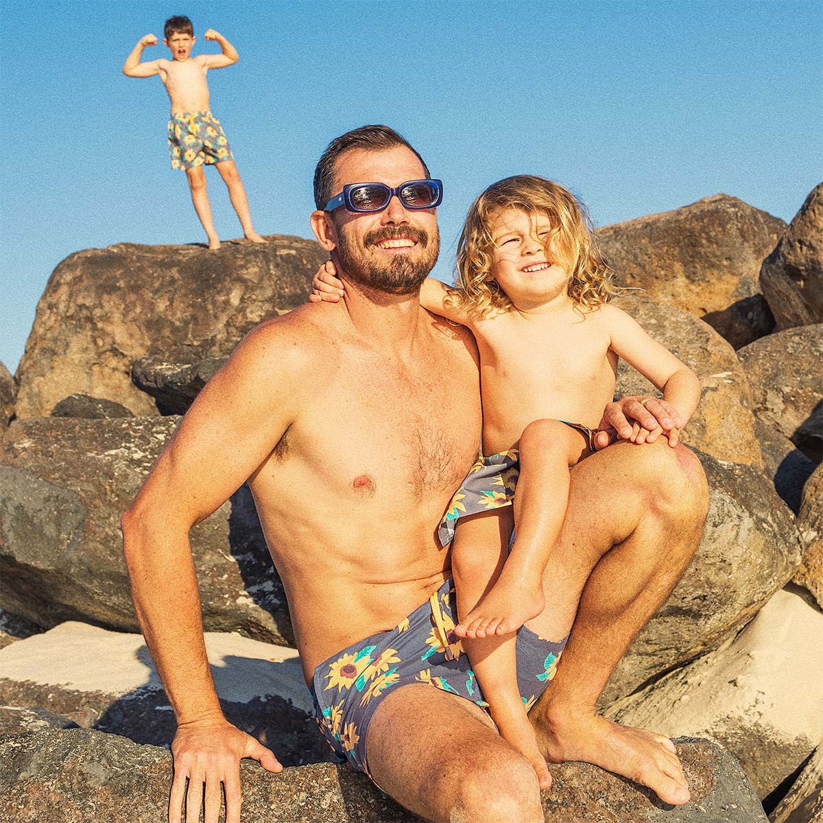 Sunny Boy Mens Swim Shorts in Charcoal