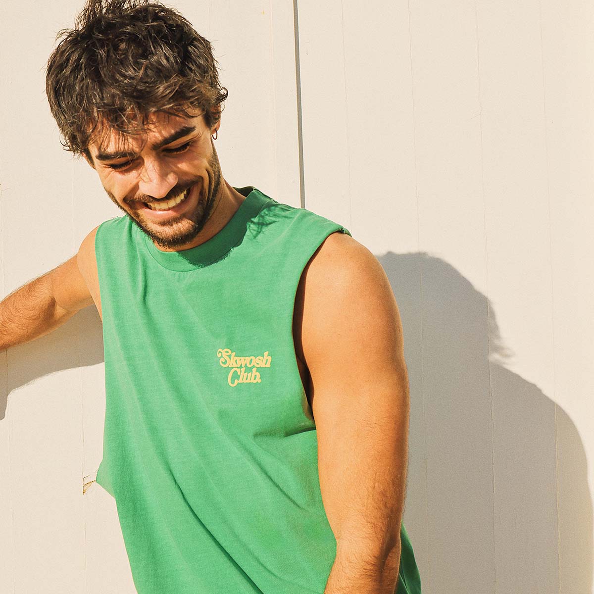 You Little Ripper Slang Muscle Tank in Green