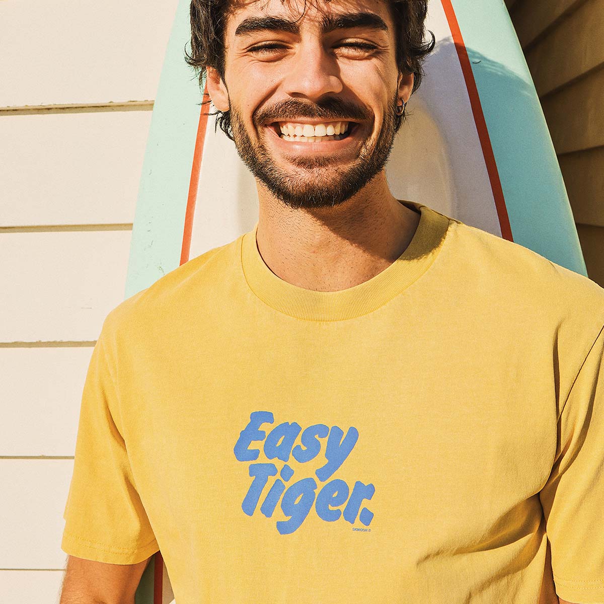 Easy Tiger Slang Tee in Mustard