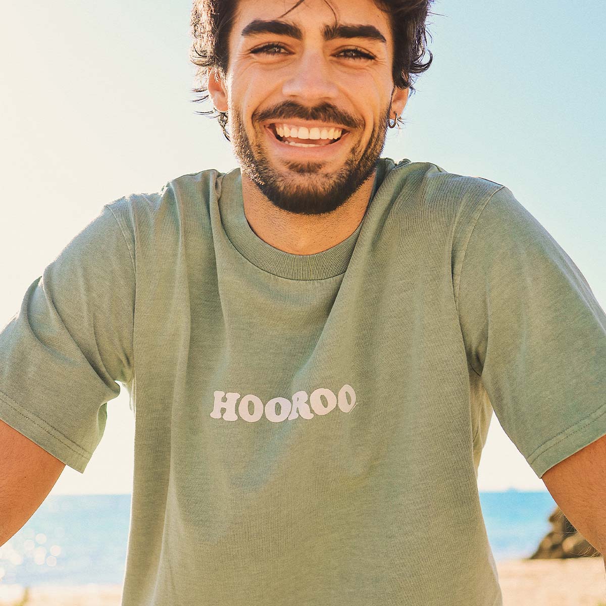 Hooroo Slang Tee in Khaki
