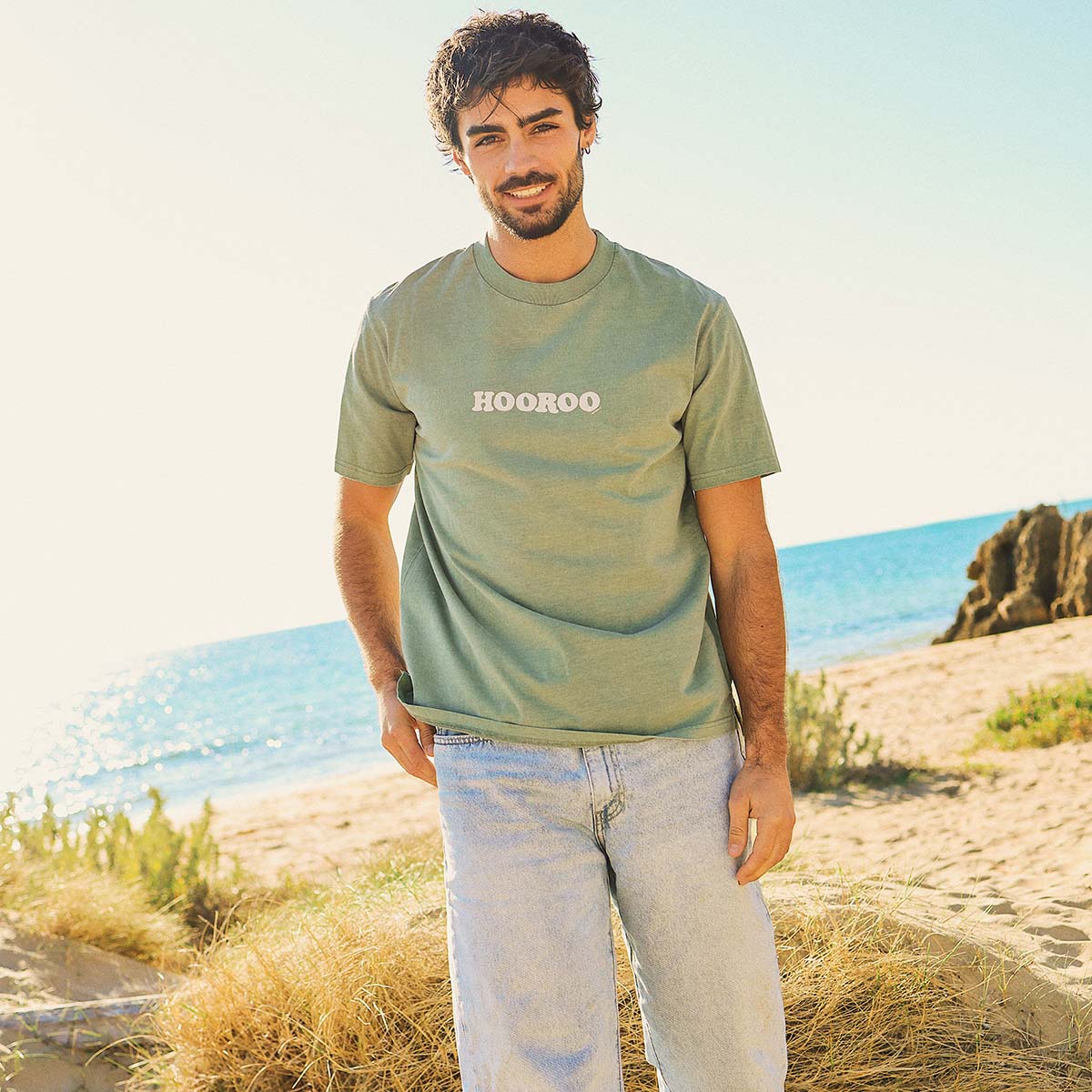 Hooroo Slang Tee in Khaki